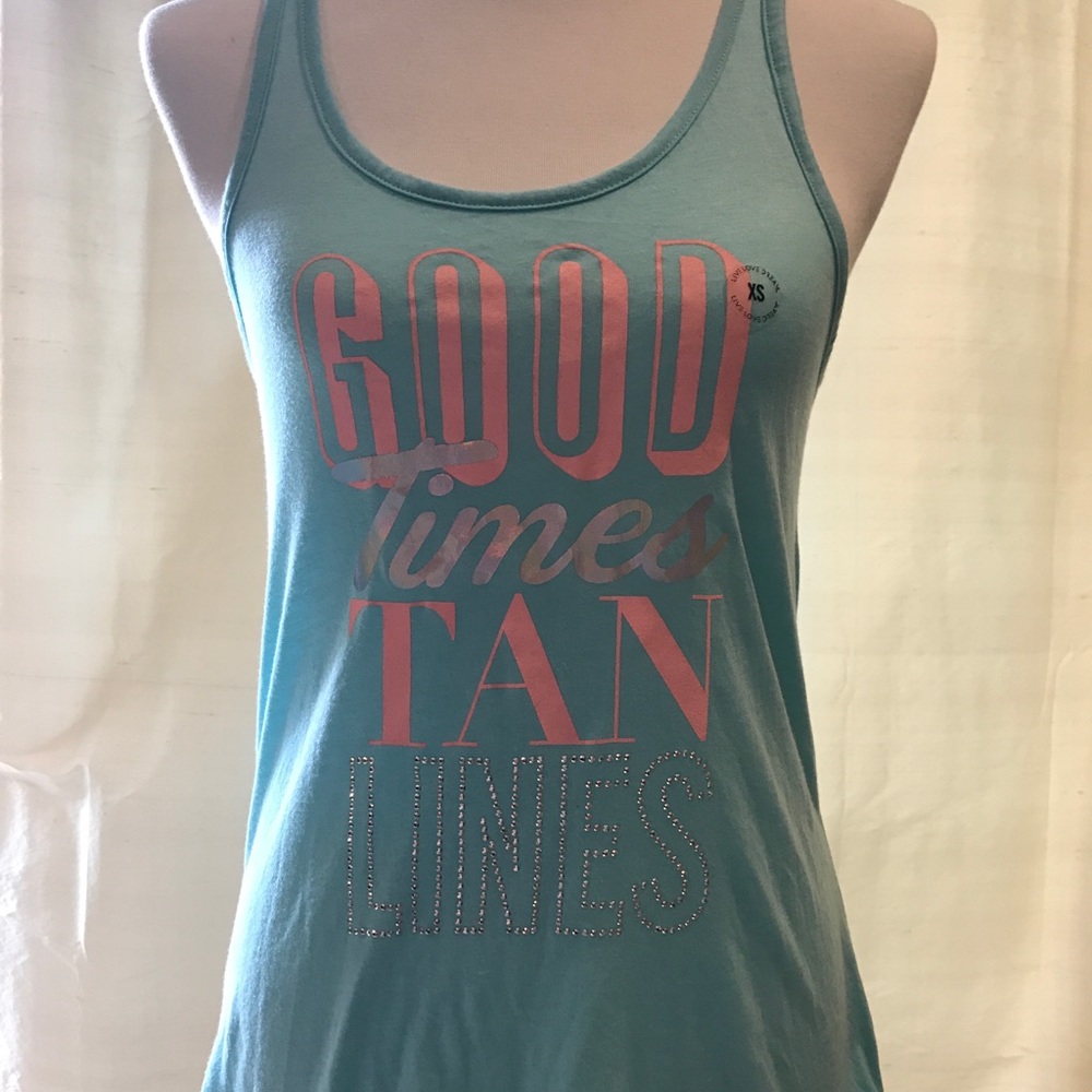 Fun summer “Good Times Tan Lines” tank. XS. NWT